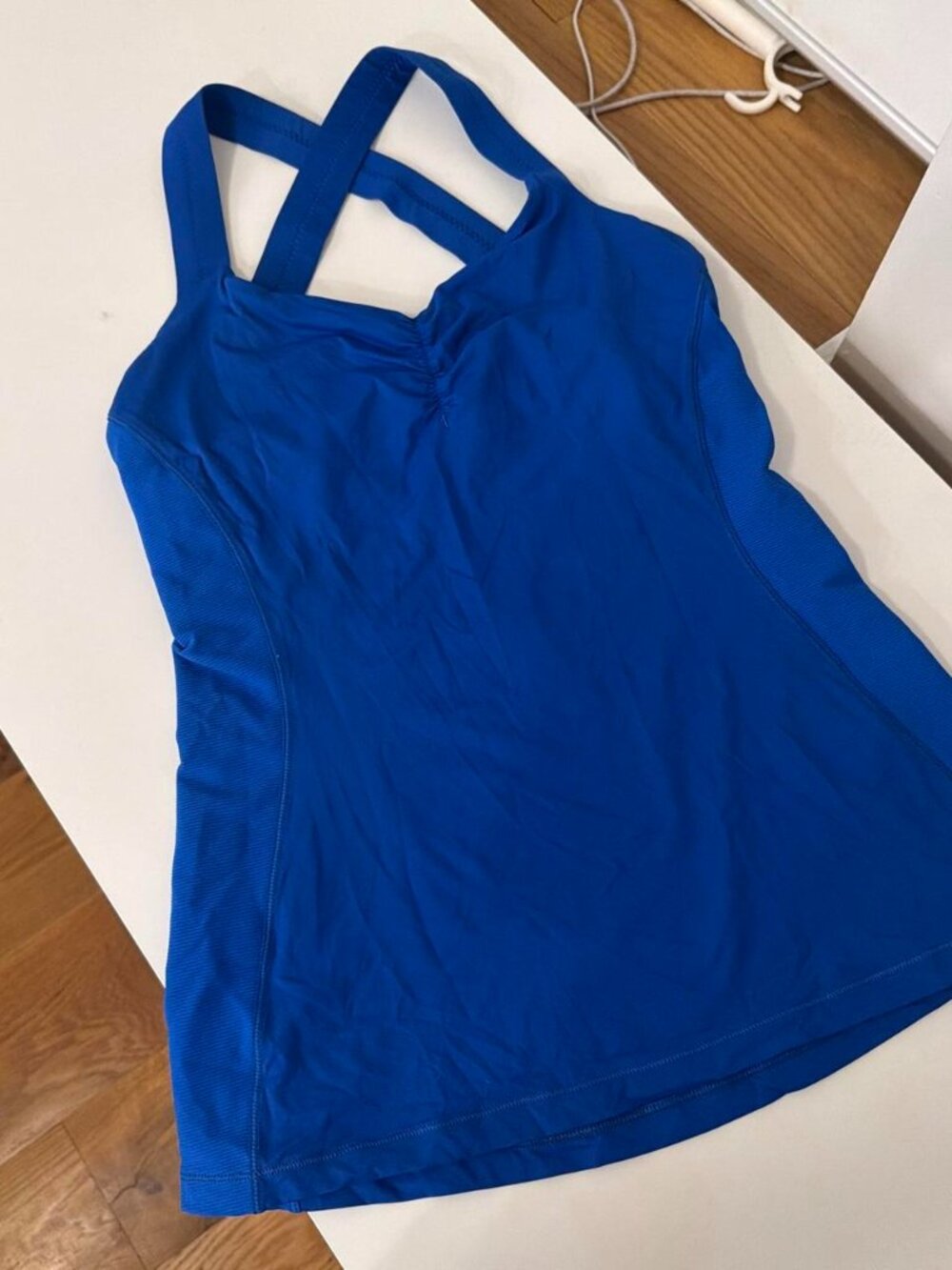 Lululemon blue halter neck workout top